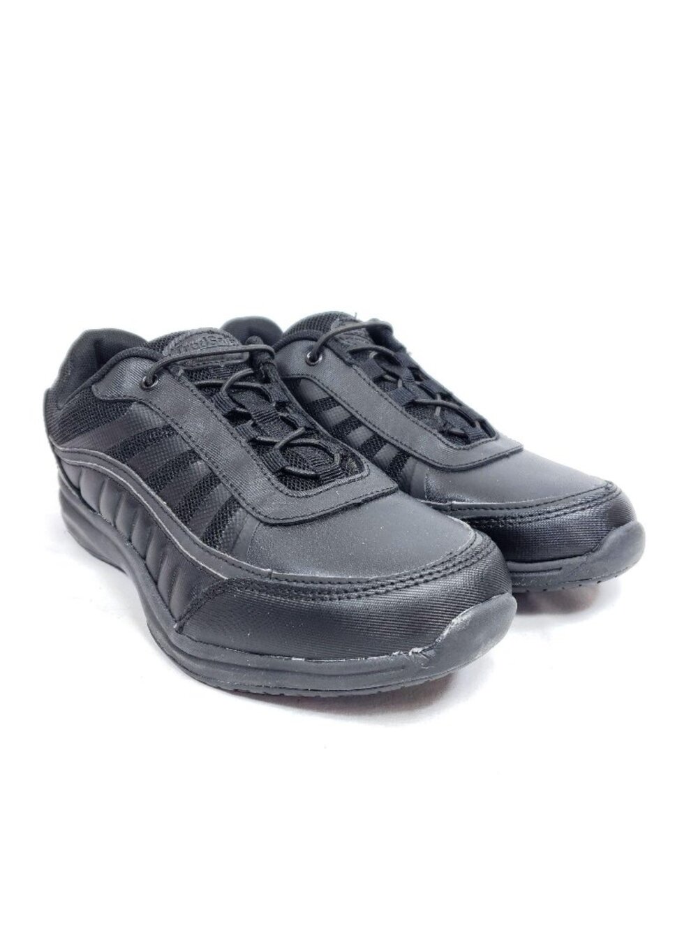TredSafe Work Sneakers Women's Size 7.5 Black Leather/Mesh